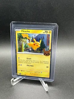 Pikachu 018/091 – Pokemon TCG Trick or Trade 2024 – Cosmos Holo Halloween Stamp - Image 1