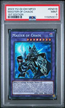 2023 YU-GI-OH! MP23-25TH ANV TIN: DUELING HEROES MEGA PACK MASTER OF CHAOS PSA 9 - Image 1