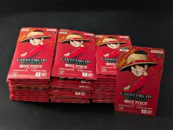 LOT 50x One Piece OP-13 Carrying On His Will English Sleeved Booster Pack Sealed - Image 1