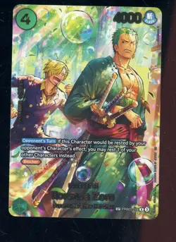 2025 One Piece The Azure Sea's Seven #PRB02-006 Roronoa Zoro SP ALT ART - Image 1