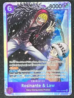 2025 One Piece TCG English The Azure Sea's Seven EB04-038 SR Rosinante & Law - Image 1