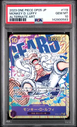 2023 ONE PIECE JPN AWAKENING OF THE NEW ERA ALT ART #119 MONKEY D. LUFFY PSA 10 - Image 1