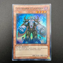YuGiOh Evilswarm O'Lantern HA07-EN014 Super Rare 1st Edition NM - Image 1