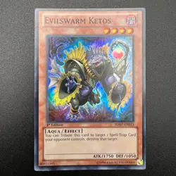 YuGiOh Evilswarm Ketos HA07-EN013 Super Rare 1st Edition NM - Image 1