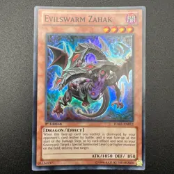 YuGiOh Evilswarm Zahak HA07-EN012 Super Rare 1st Edition NM - Image 1