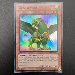 YuGiOh Gusto Griffin HA07-EN004 Super Rare 1st Edition NM - Image 1
