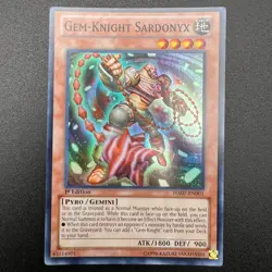 YuGiOh Gem-Knight Sardonyx HA07-EN001 Super Rare 1st Edition NM - Image 1