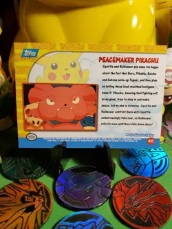 Pokemon TCG 2000 Topps TV Series Vintage Card #46 - Peacemaker Pikachu NM/M :) - Image 5