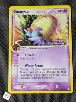 Omanyte (Delta Species) 74/110 - Holon Phantoms Stamped Reverse Holo Pokemon NM - Image 1