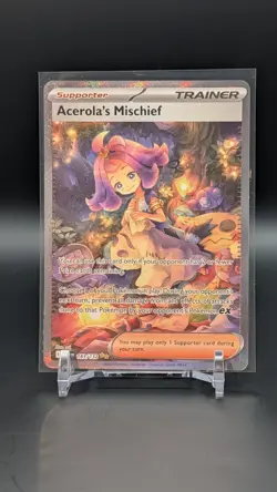 Pokemon TCG Acerola's Mischief Trainer SIR Full Art MEGA Holo 183/132 - Image 1