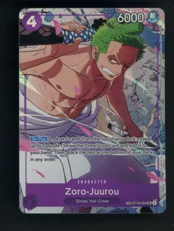 One Piece English ST18-004 Zoro-Juurou Treasure Rare Super Rare - Image 1