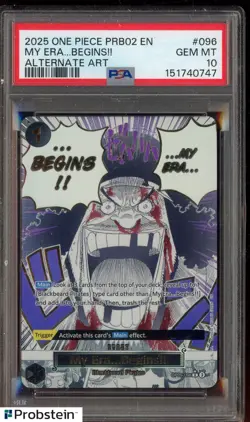 2025 One Piece PRB02 EN Alternate Art #096 My Era...Begins!! PSA 10 GEM MINT - Image 1
