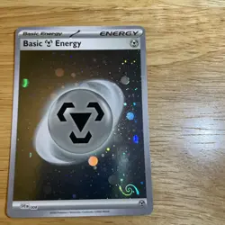 HD Metal Energy Cosmos Holo with Mew Tail Swirl SVE MEW 008 151 Pokemon Card - Image 1