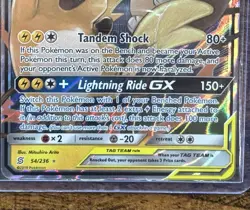 Raichu & Alolan Raichu GX Tag Team 54/236 Pokemon Holo Card - Image 3