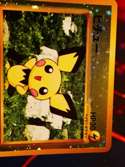 LP JAPANESE Pokemon PICHU Card PREMIUM FILE 2 Set #172 Neo REVERSE HOLO FOIL#4 - Image 3