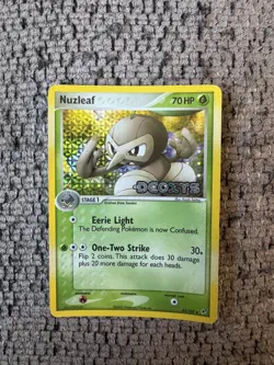 2005 Pokemon EX Deoxys #43 Nuzleaf Reverse Holo NM Rare Vintage Card STAMPED - Image 1