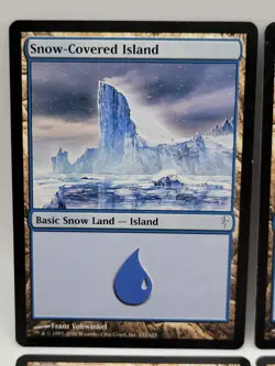 MTG Snow-Covered Island x4 LP Coldsnap Basic Snow Land Playset Magic Cards - Image 2