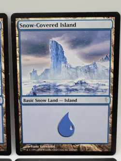 MTG Snow-Covered Island x4 LP Coldsnap Basic Snow Land Playset Magic Cards - Image 3