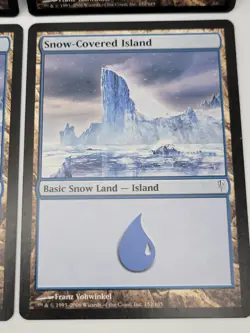 MTG Snow-Covered Island x4 LP Coldsnap Basic Snow Land Playset Magic Cards - Image 5