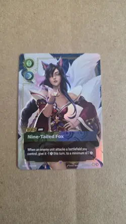 Legends of Runeterra Ahri Nine-Tailed Fox 255/298 Holo Card English Envar Studio - Image 1
