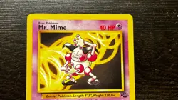 POKEMON TCG - ENGLISH JUNGLE SET MR MIME 22/64 NON HOLO RARE CARD LP MP - Image 2