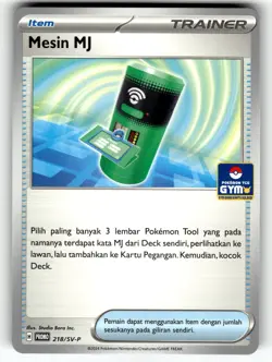 Pokemon Indonesian Scarlet & Violet GYM Kartu Promo Card DJ Machine 218/SV-P - Image 1