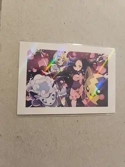 Pokemon Polaroid Marnie And Lillie With Morpeko And Vulpix Art Card - Image 2