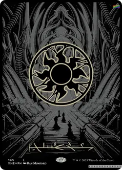Plains (Phyrexian) - Full Art (Oil Slick Raised Foil) [ONE - 365] - NM [Foil]... - Image 1