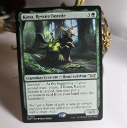 Kona, Rescue Beastie - Duskmourn - Rare Green Legendary Creature - MTG - Image 1
