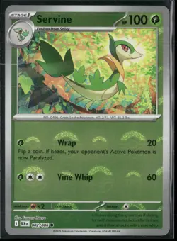 Servine #2/86 2025 Scarlet & Violet Black Bolt Holo Poke Ball Pattern - Image 1