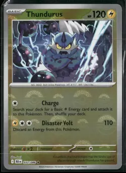 Thundurus #33/86 2025 Scarlet & Violet Black Bolt Holo Poke Ball Pattern - Image 1