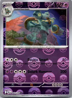 Golurk (Poke Ball Pattern) 043/086 SV: Black Bolt Holo Pokemon TCG NM - Image 1