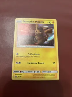 Detective Pikachu Pokemon TCG Sun & Moon Promo SM190 Holo Lightly Played LP - Image 1