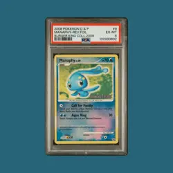 Pokemon 2008 Diamond & Pearl Burger King Collection Manaphy #9 PSA 6 - Image 1