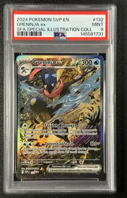 GRENINJA EX PSA 9 2024 POKEMON SVP EN BLACK STAR PROMOS #132 SFA SIR 1731 - Image 1