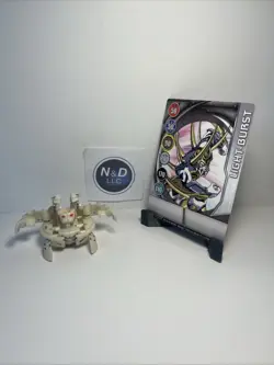 Bakugan Pearl Haos Blade Tigrerra 500G White Battle Brawlers W/Card RARE - Image 1