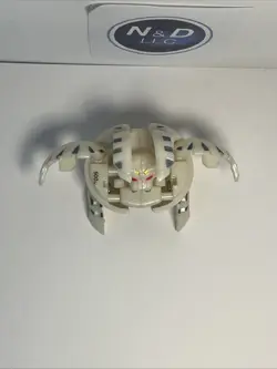 Bakugan Pearl Haos Blade Tigrerra 500G White Battle Brawlers W/Card RARE - Image 3