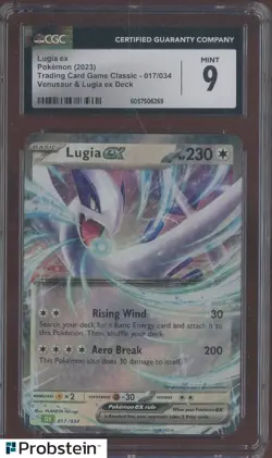 2023 Pokemon Venusaur & Lugia Deck #017 Lugia ex CGC 9 MINT - Image 1