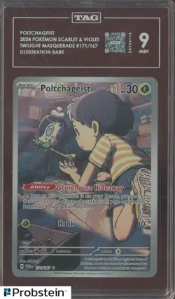 2024 Pokemon Twilight Masquerade #171 Poltchageist IR TAG 9 MINT - Image 1