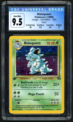 Pokemon 1999 Nidoqueen Holo Jungle - 1st Ed. #7 CGC 9.5 *CGC 10 NOW* - Image 1