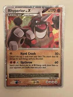 Pokemon TCG Rhyperior LV.X Diamond and Pearl DP29 Promo Holo Level Up HP170 2008 - Image 1