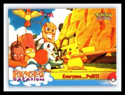 💥 PLAYTIME w/ Pikachu Topps Pokemon Pikachu's Vacation #57 Movie Blue Logo 1999 - Image 1