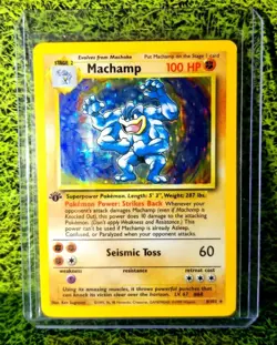 Pokemon 1st Edition Machamp Base Set Holo Foil 8/102 Rare 1999 - Image 1