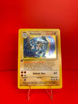 Pokemon 1st Edition Machamp Base Set Holo Foil 8/102 Rare 1999 - Image 5