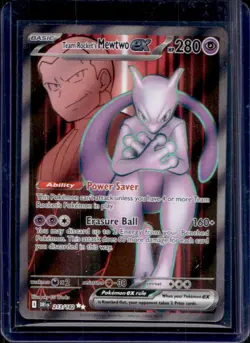 2025 Pokemon Destined Rivals Team Rocket's Mewtwo ex #213/182 - Image 1