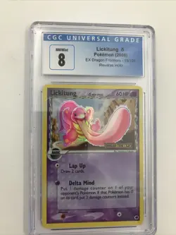 Pokemon Lickitung EX Dragon Frontiers Reverse Holo Rare #19 CGC 8 Stamped card - Image 1
