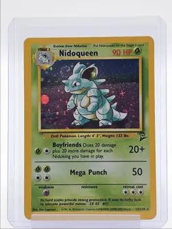 NIDOQUEEN 2000 POKEMON BASE SET 2 HOLO RARE 12/130 Q1048 - Image 1