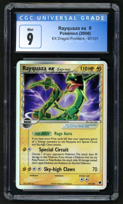 Pokemon 2006 Rayquaza ex ´ Holo EX Dragon Frontiers #97 CGC 9 - Image 1