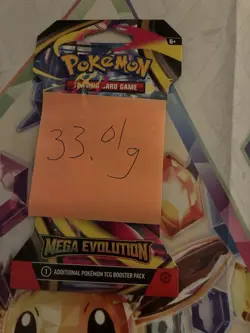 (VERY HEAVY) 33.01g Pokemon TCG Mega Evolution Sleeved Booster Pack (SEALED)✅ - Image 2
