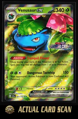 Venusaur ex (Stellar Crown Stamp) #001/142 Pokemon TCG - Image 1